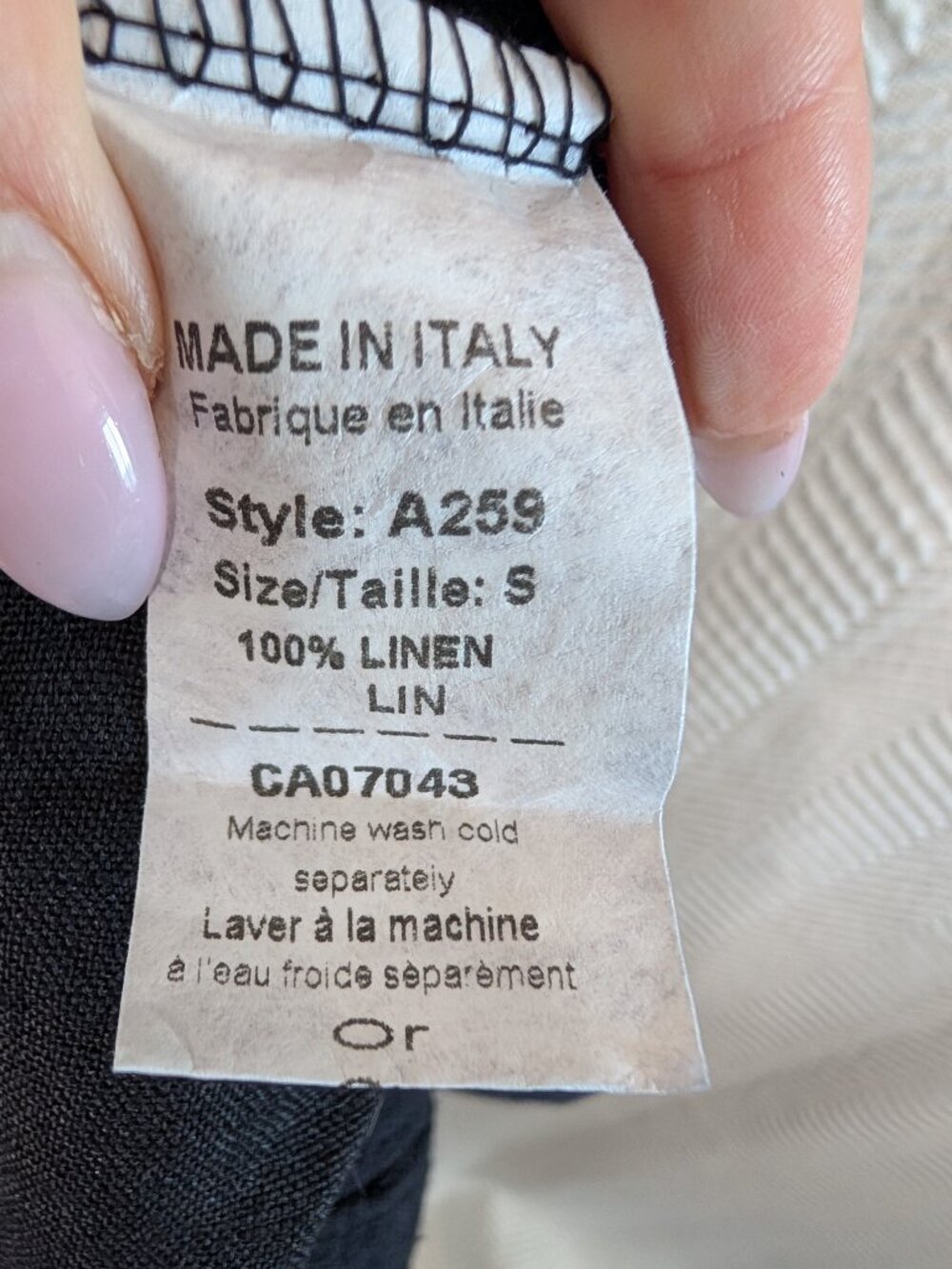 Francesca Bettini 100% Linen V‑Neck Tiered Midi Dress Dark Navy Size Small Boho - Picture 12 of 12